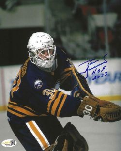 Autographed TOM BARRASSO "HOF 2023" 8X10 Buffalo Sabres Photo JSA