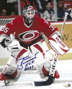 Autographed TOM BARRASSO "HOF 2023" 8x10 Carolina Hurricanes Photo JSA