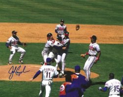 Autographed JOHN CANGELOSI 8X10 New York Mets Photo