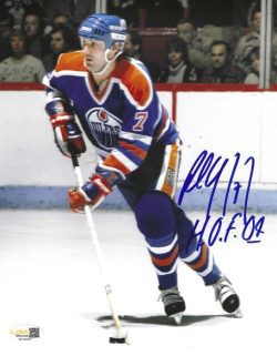 Autographed Paul Coffey "HOF 04" 8X10 Edmonton Oilers Photo JSA