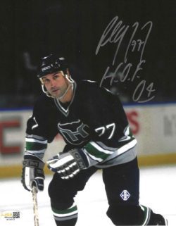 Autographed Paul Coffey "HOF 04" 8X10 Hartford Whalers Photo JSA