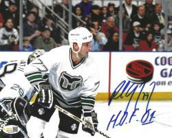 Autographed Paul Coffey "HOF 04" 8X10 Hartford Whalers Photo JSA