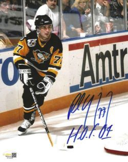 Autographed PAUL COFFEY "HOF 04" 8X10 Pittsburgh Penguins Photo JSA