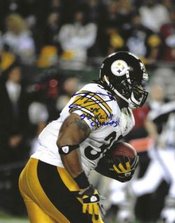 Autographed CAREY DAVIS "SB XLIII Champs" 8X10 Pittsburgh Steelers photo