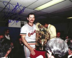 AUTOGRAPHED RICK DEMPSEY "1983 WS MVP" 8x10 Baltimore Orioles Photo
