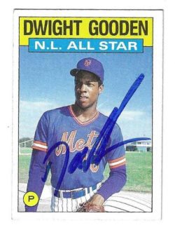Autographed DOC GOODEN New York Mets 1986 Topps Card