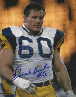 AUTOGRAPHED DENNIS HARRAH 8X10 Los Angeles Rams Photo
