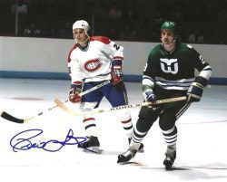 Autographed PIERRE LAROUCHE 8X10 Montreal Canadiens Photo