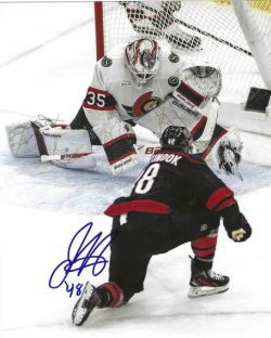 AUTOGRAPHED JORDAN MARTINOOK 8X10 Carolina Hurricanes Photo