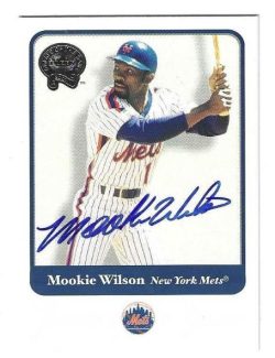 Autographed MOOKIE WILSON New York Mets 2001 Fleer Greats of the Game Card