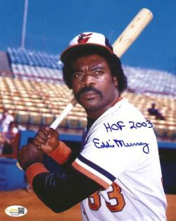 AUTOGRAPHED EDDIE MURRAY "HOF 2003" 8X10 Baltimore Orioles Photo JSA