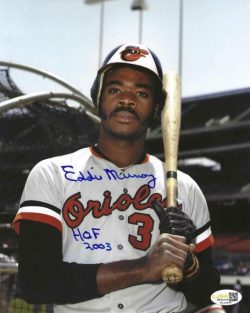 AUTOGRAPHED EDDIE MURRAY "HOF 2003" 8X10 Baltimore Orioles Photo JSA