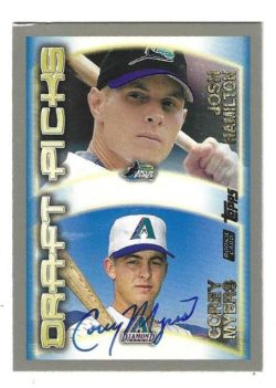 Autographed COREY MYERS Arizona Diamondbacks 2000 Topps Card #449