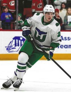 Autographed ALEXANDER NIKISKIN 8X10 Hartford Whalers Photo