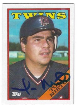 Autographed TOM NIETO Minnesota Twins 1988 Topps Card