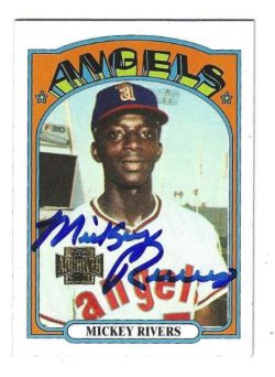 Autographed MICKEY RIVERS California Angels 2001 Topps Archives Card