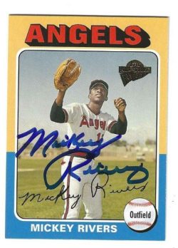 Autographed MICKEY RIVERS California Angels 2004 Topps All Time Fan Favorites Card