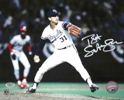 AUTOGRAPHED BRET SABERHAGEN 8x10 Kansas City Royals Photo