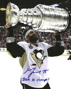 Autographed MAX TALBOT "2009 SC Champs" 8x10 Pittsburgh Penguins Photo
