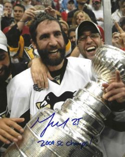 Autographed MAX TALBOT "2009 SC Champs" 8x10 Pittsburgh Penguins Photo