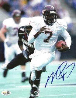 Autographed 8x10 MICHAEL VICK Virginia Tech Hokies Photo JSA