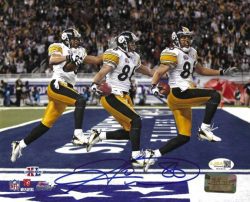 Autographed HINES WARD 8X10 Pittsburgh Steelers Photo JSA