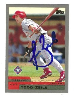 Autographed TODD ZEILE St. Louis Cardinals 2000 Topps Card