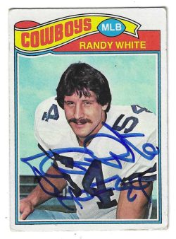 Autographed RANDY WHITE Dallas Cowboys 1977 Topps Card #342