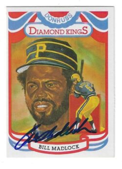 Autographed BILL MADLOCK Pittsburgh Pirates 1984 Donruss Diamond King Card