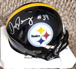 Autographed DARREN PERRY Pittsburgh Steelers Mini Helmet