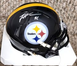 Autographed JAMES HARRISON Pittsburgh Steelers Mini Helmet JSA
