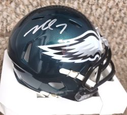 Autographed MICHAEL VICK Philadelphia Eagles Mini Helmet JSA