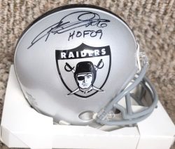 Autographed ROD WOODSON "HOF 09" Oakland Raiders Mini Helmet JSA