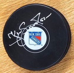 Autographed KJELL SAMUELSSON New York Rangers Hockey Puck