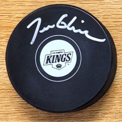 Autographed TOM GLAVINE Los Angeles Kings Hockey Puck JSA