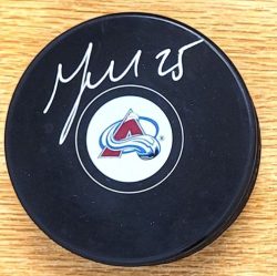 Autographed MAX TALBOT Colorado Avalanche Hockey Puck