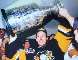 Autographed Tom Barrasso "SC Champ" Pittsburgh Penguins 11x14 photo JSA