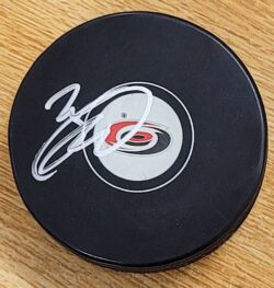 AUTOGRAPHED SEBASTIAN AHO Carolina Hurricanes Hockey Puck
