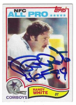 Autographed RANDY WHITE Dallas Cowboys 1982 Topps Card #331