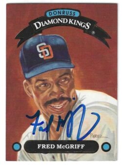 Autographed FRED MCGRIFF San Diego Padres 1992 Donruss Diamond King Card