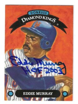Autographed EDDIE MURRAY New York Mets 1993 Donruss Diamond King Card