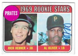 Autographed AL OLIVER Pittsburgh Pirates 1969 Topps Card