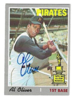 Autographed AL OLIVER Pittsburgh Pirates 1970 Topps Card