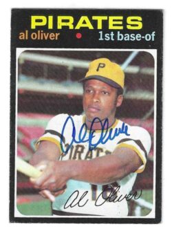 Autographed AL OLIVER Pittsburgh Pirates 1971 Topps Card