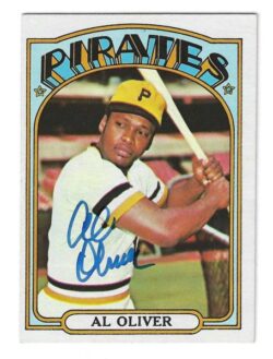 Autographed AL OLIVER Pittsburgh Pirates 1972 Topps Card