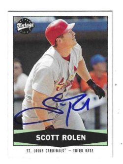 Autographed SCOTT ROLEN St. Louis Cardinals 2004 Upper Deck Vintage Card