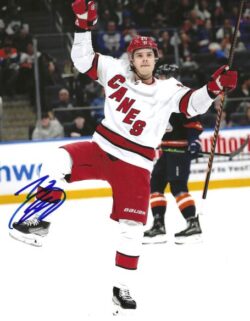 AUTOGRAPHED SEBASTIAN AHO 8X10 Carolina Hurricanes Photo