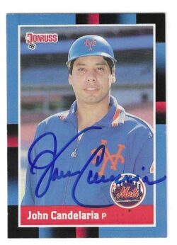 Autographed JOHN CANDELARIA New York Mets 1988 Donruss Card