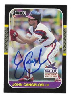 Autographed JOHN CANGELOSI Chicago White Sox 1987 Donruss Card