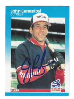 Autographed JOHN CANGELOSI Chicago White Sox 1987 Fleer Card